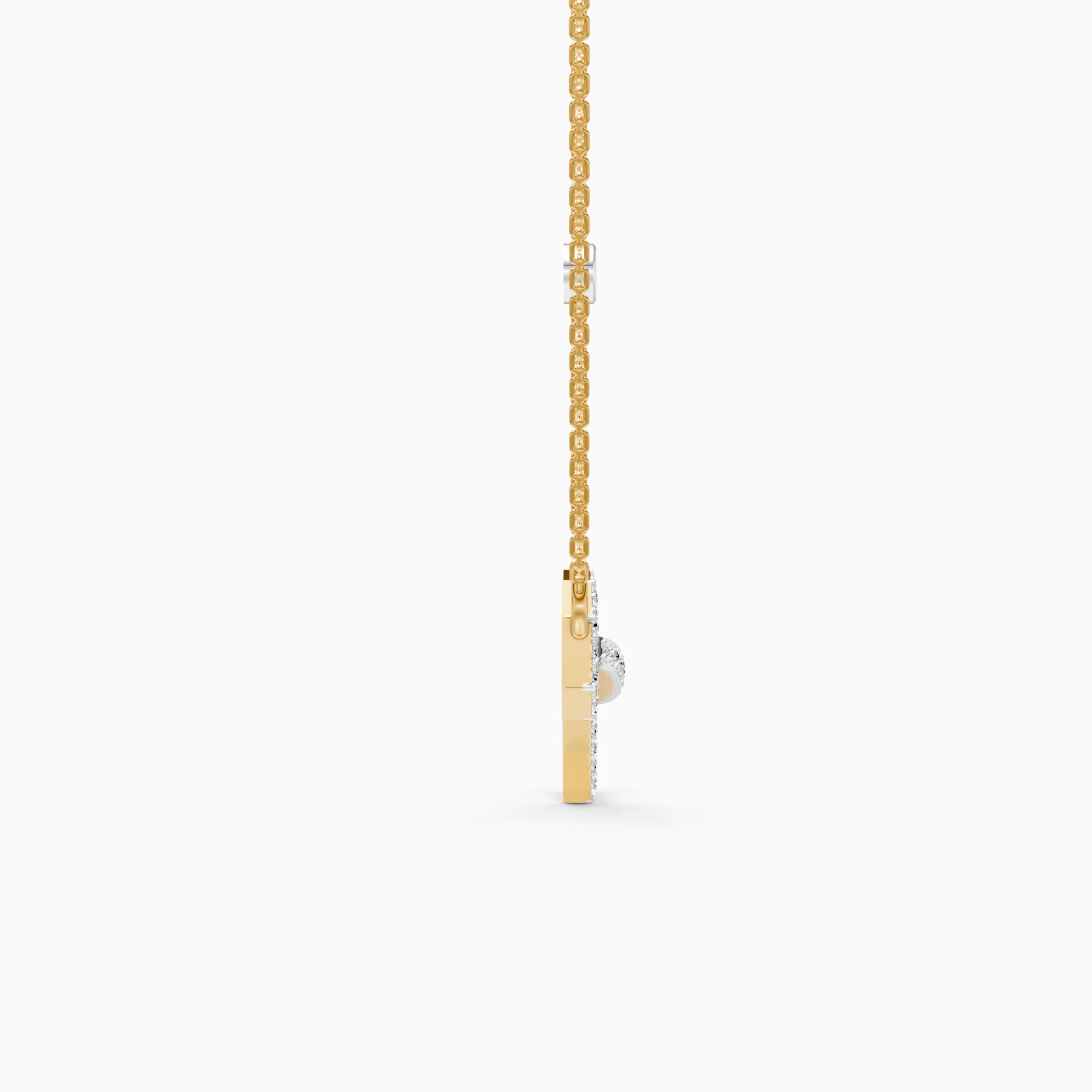 Modern Hexagon Lab Grown Diamond Pendant